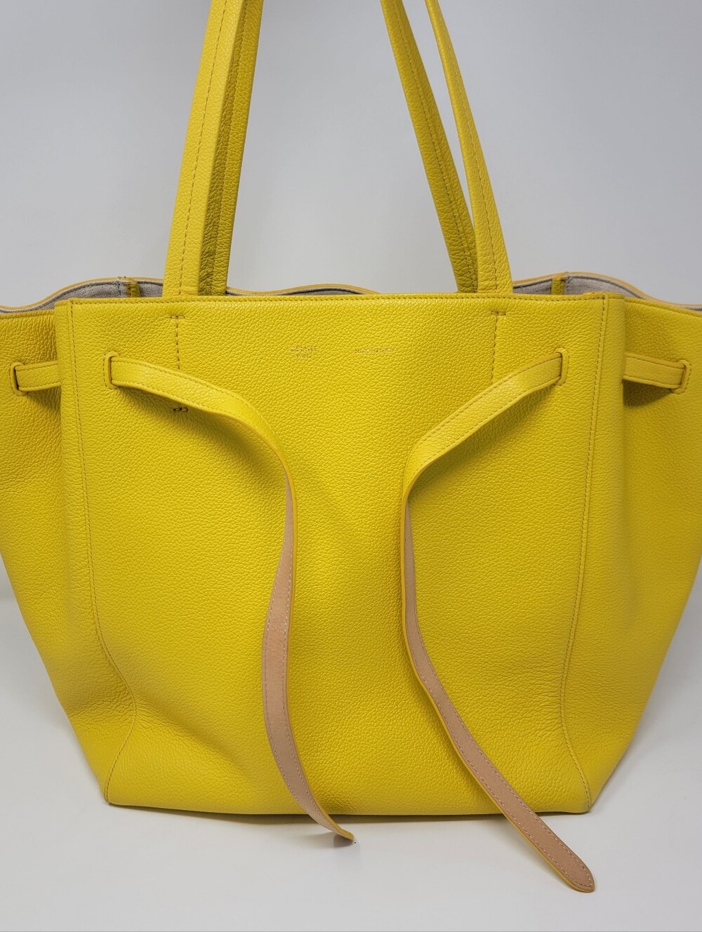 CELINE Cabas Phantom Grained Leather Tote Bag